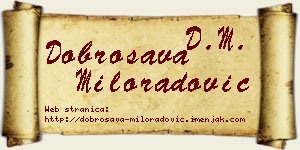 Dobrosava Miloradović vizit kartica